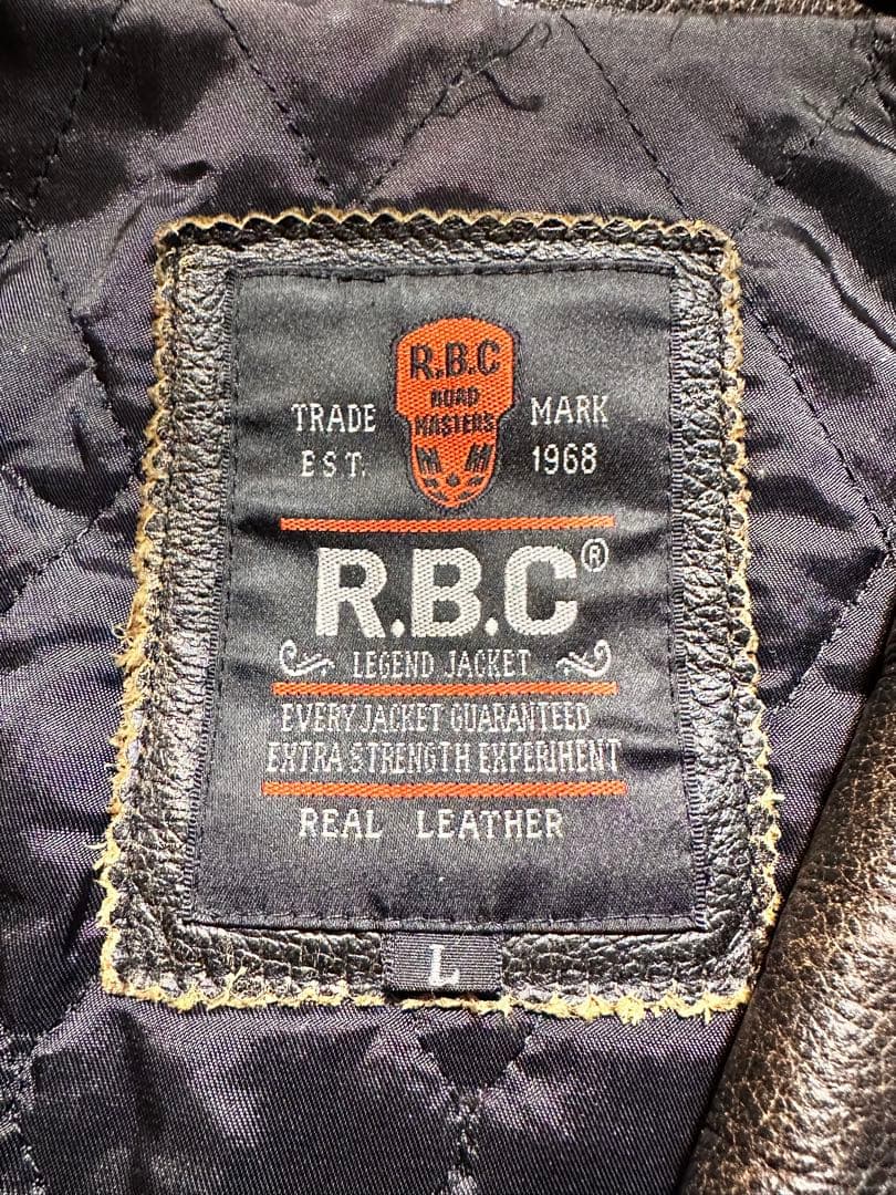 希少！ビンテージ加工！R.B.C 本革シングルライダースジャケット size L