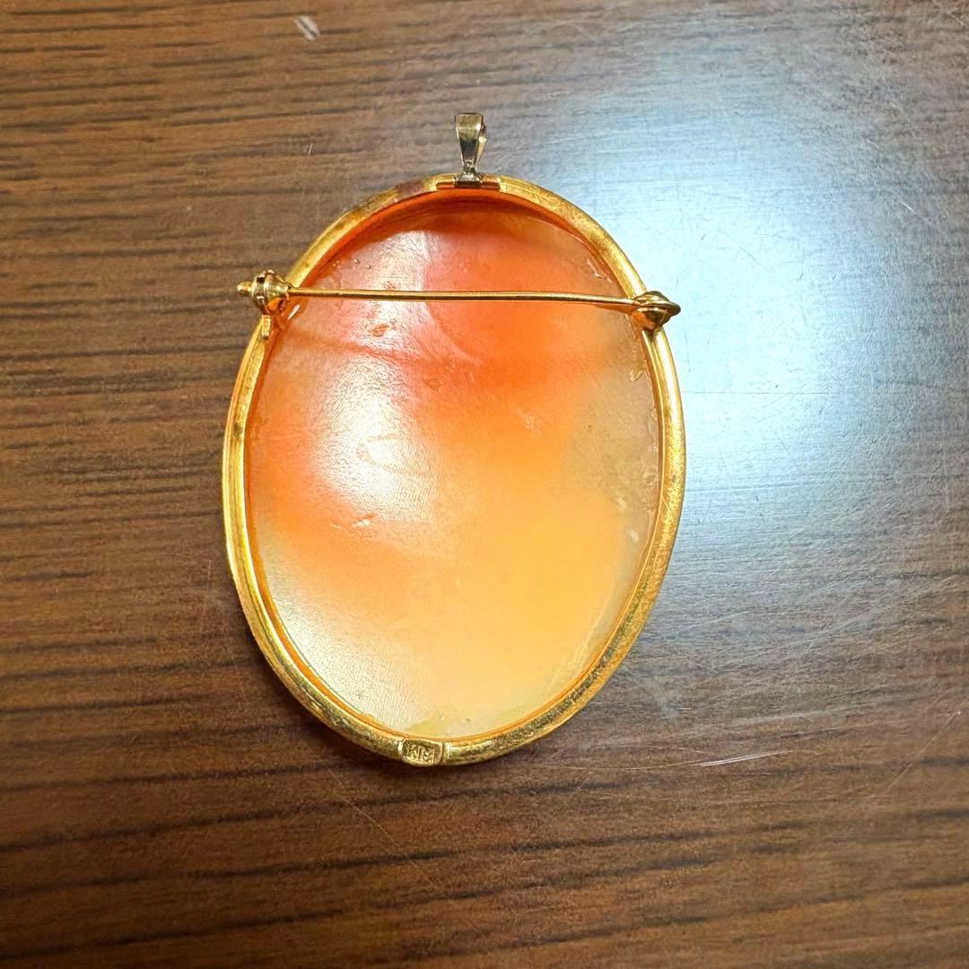 金高騰中！早い者勝ち！どんどん値下げ！K18 カメオ ネックレス　トップ