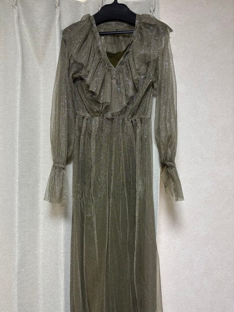 スーツ・フォーマル・ドレス GLITTER FRILL COLLAR DRESS / Ameri