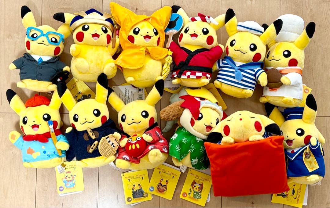 マンスリーピカチュウ　12ヶ月分コンプリートセット　全てタグ付き