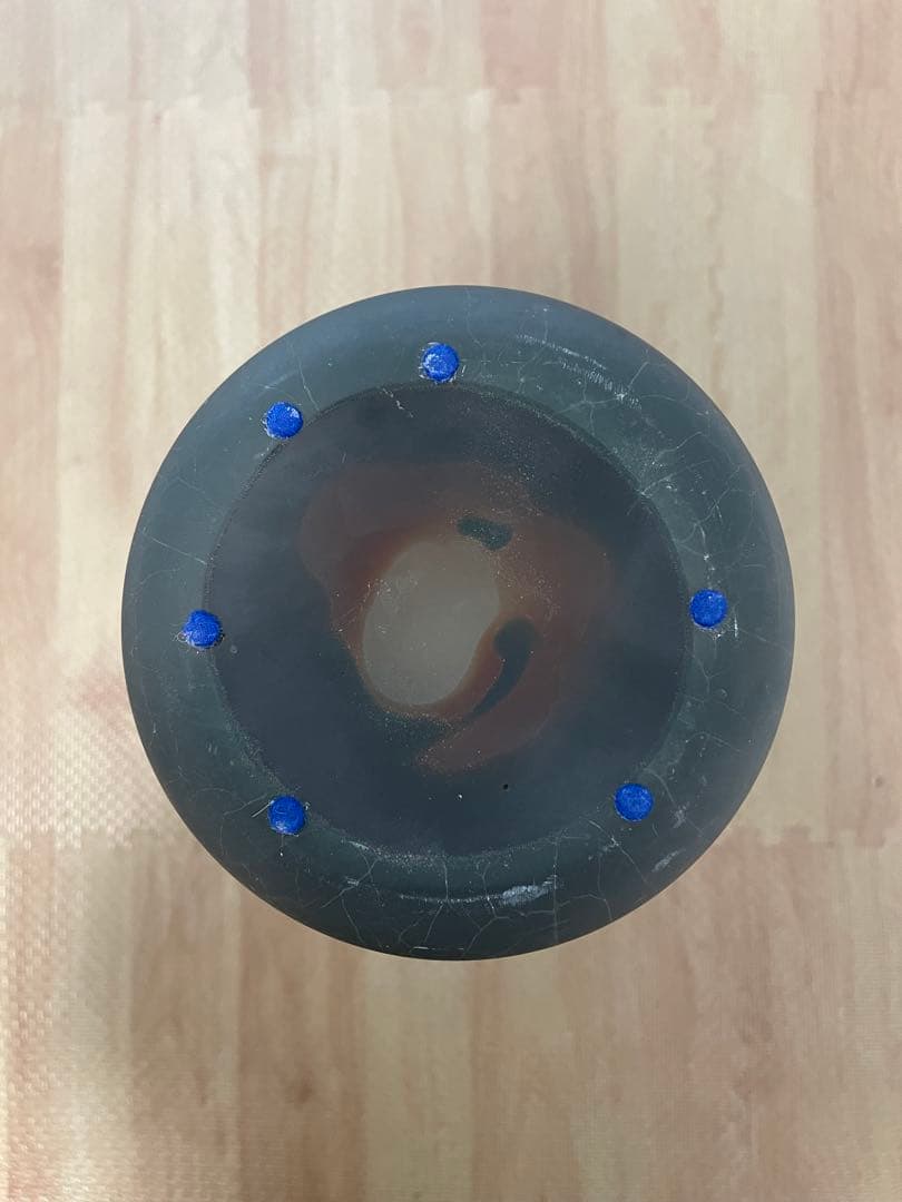 ドームナンシー Daum Nancy アールヌーヴォー色硝子果実文掘花生 花瓶