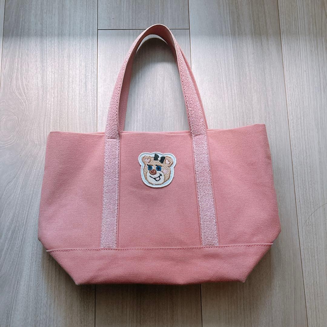 FEILER フェイラー オールドテディ ワッペントートバッグ (小) ピンク