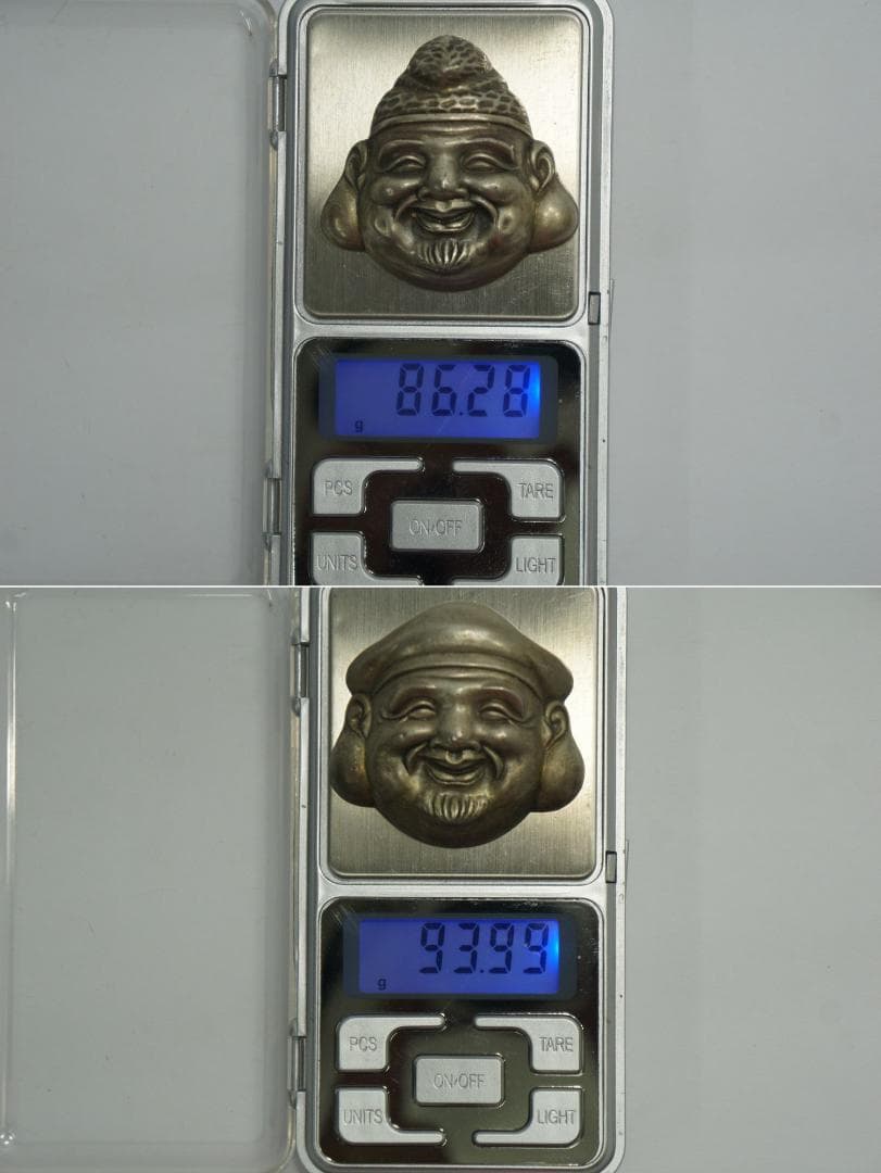 約 180g 純銀 生駒製 恵比寿 大黒 縁起物