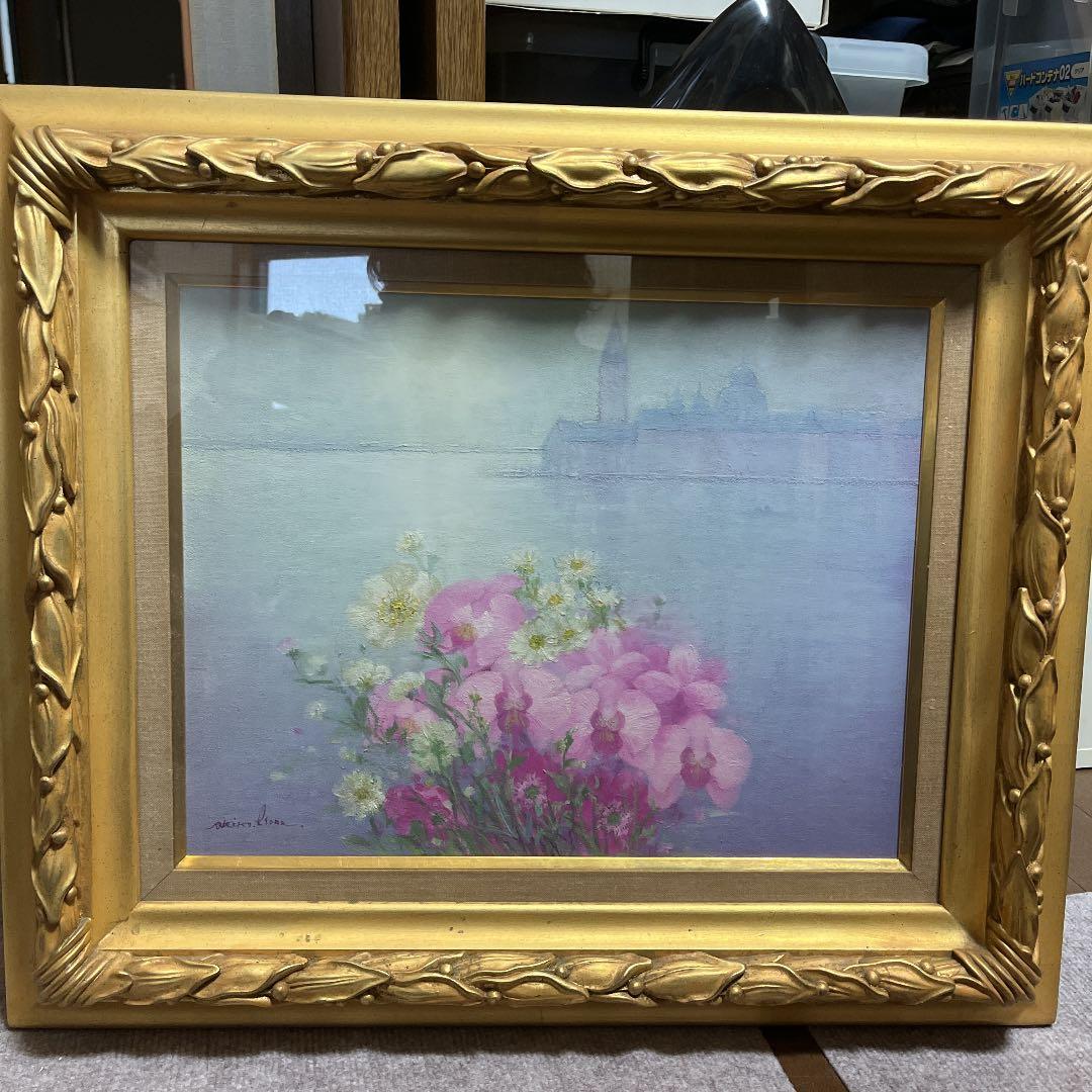 磯部晶子　朝の光　f6油絵