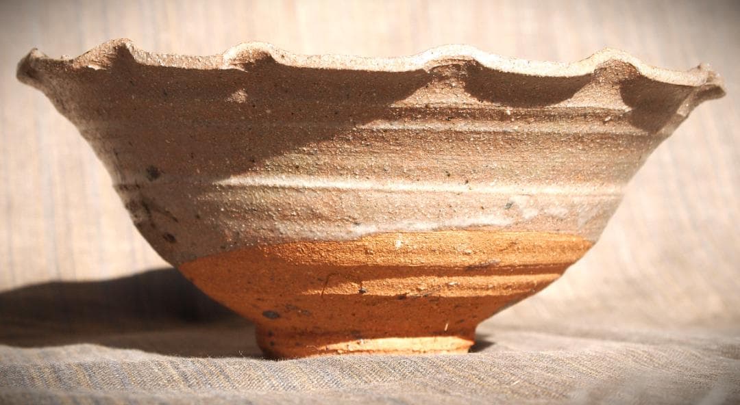 希少作★吉田明★輪花鉢★唐津系