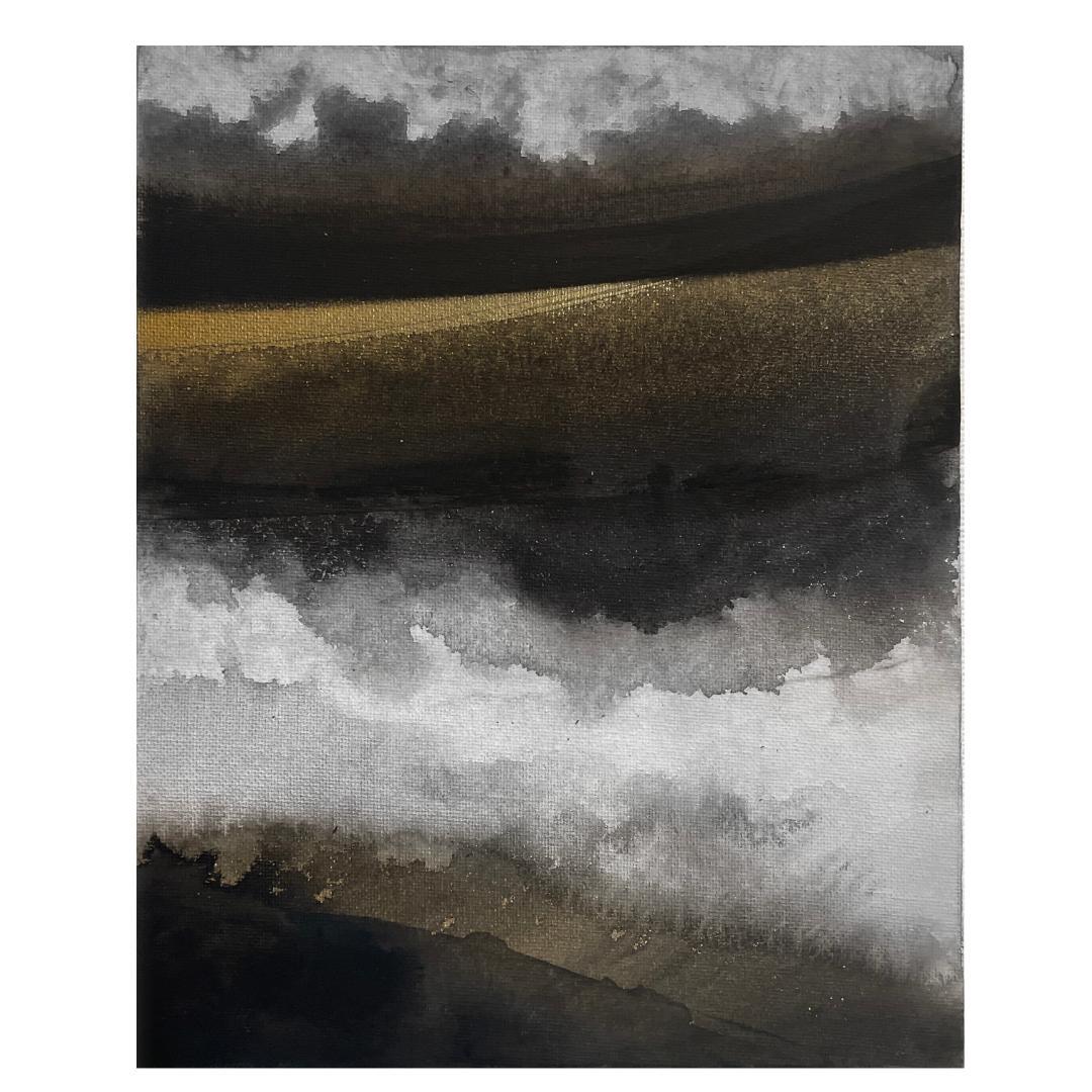 黒金の抽象画3枚組｜F3 キャンバス　現代アート　アートパネル　壁掛け　絵画