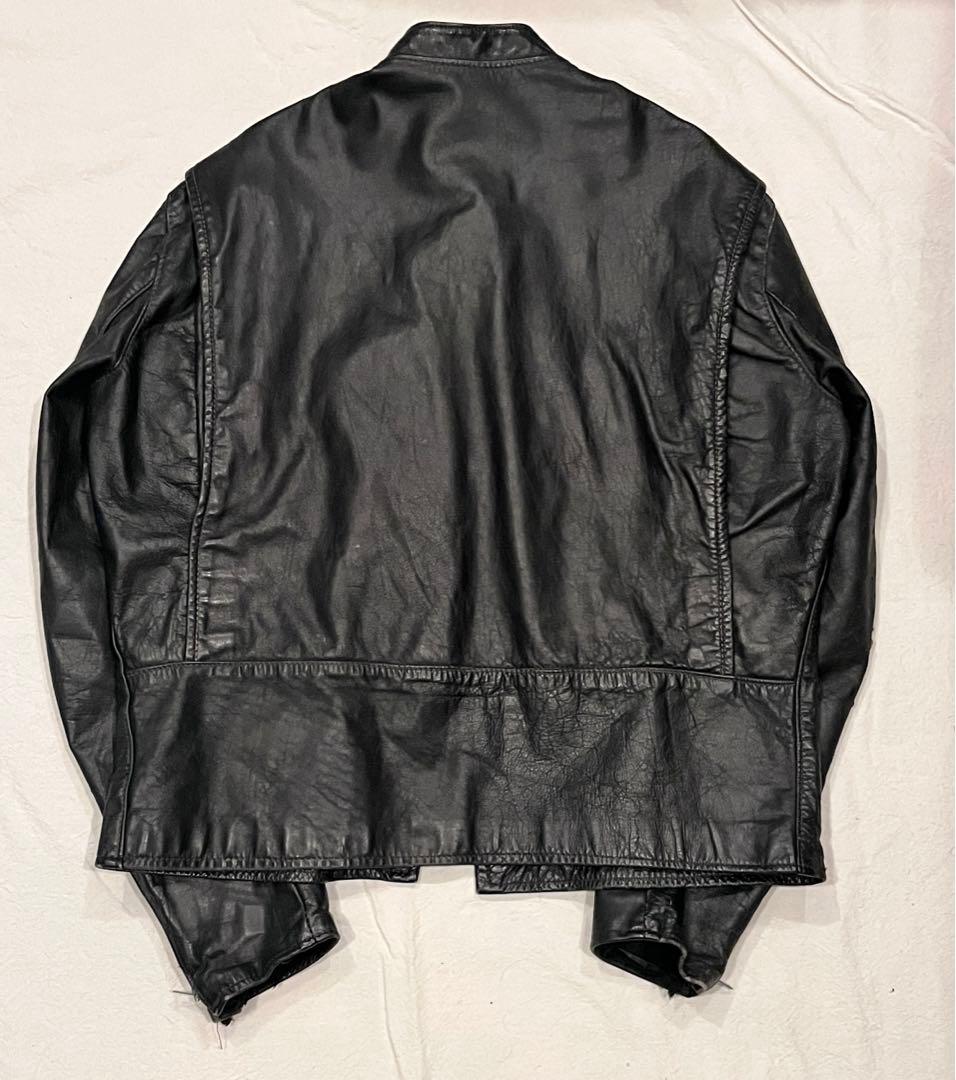 60s 70s ブルックス シングルライダースジャケット 48 XL ボロ