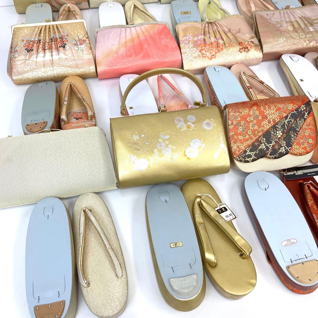 【TAMA屋】全て草履バッグセット ストーン 蝶々 まとめ15点TM1434