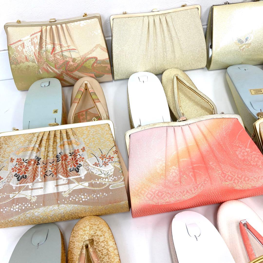 【TAMA屋】全て草履バッグセット ストーン 蝶々 まとめ15点TM1434