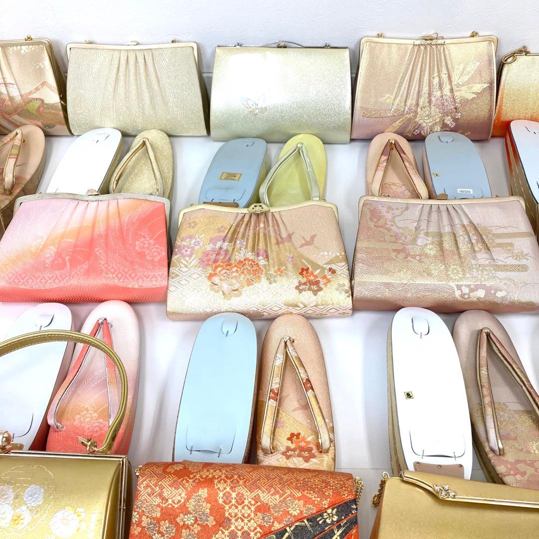 【TAMA屋】全て草履バッグセット ストーン 蝶々 まとめ15点TM1434