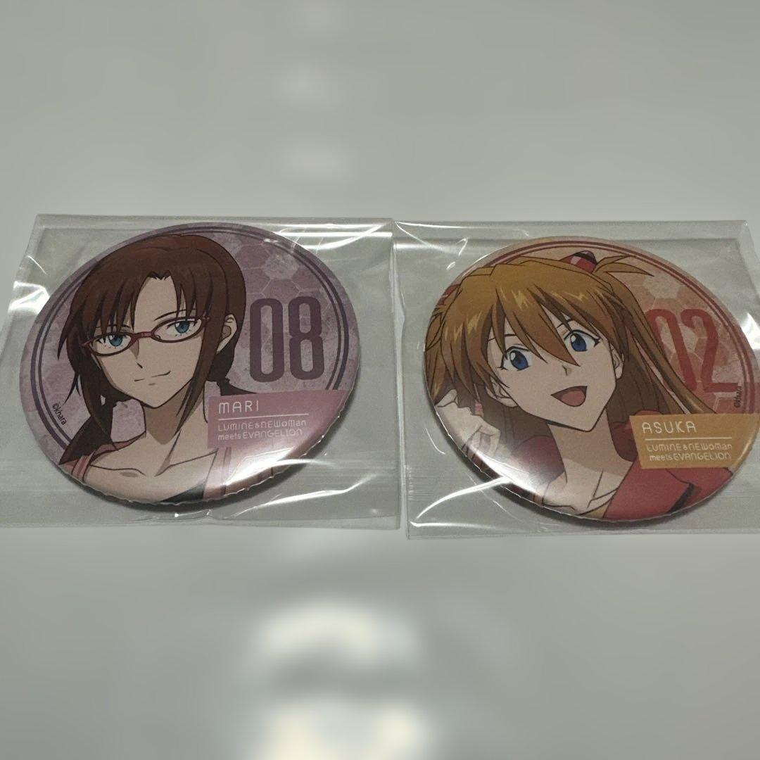 エヴァ　アスカ、マリ缶バッジ　ルミネ
