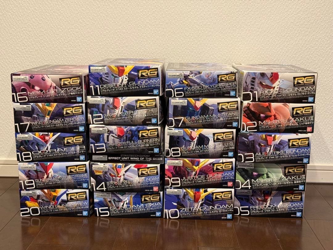 【noa様】ガンプラRG(リアルグレード) 01〜20まとめ売り【新品未組立】①