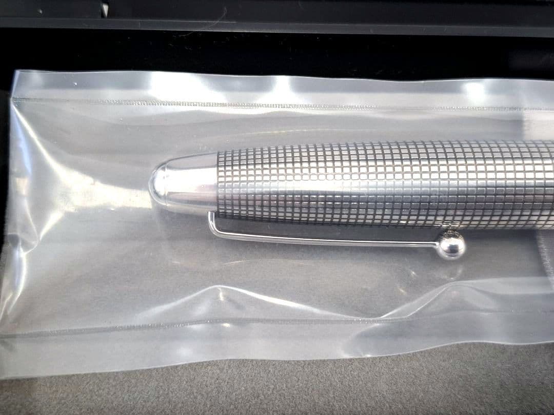 未開封　PILOT　パイロット　万年筆　18K細字　F　シルバーン　格子　925