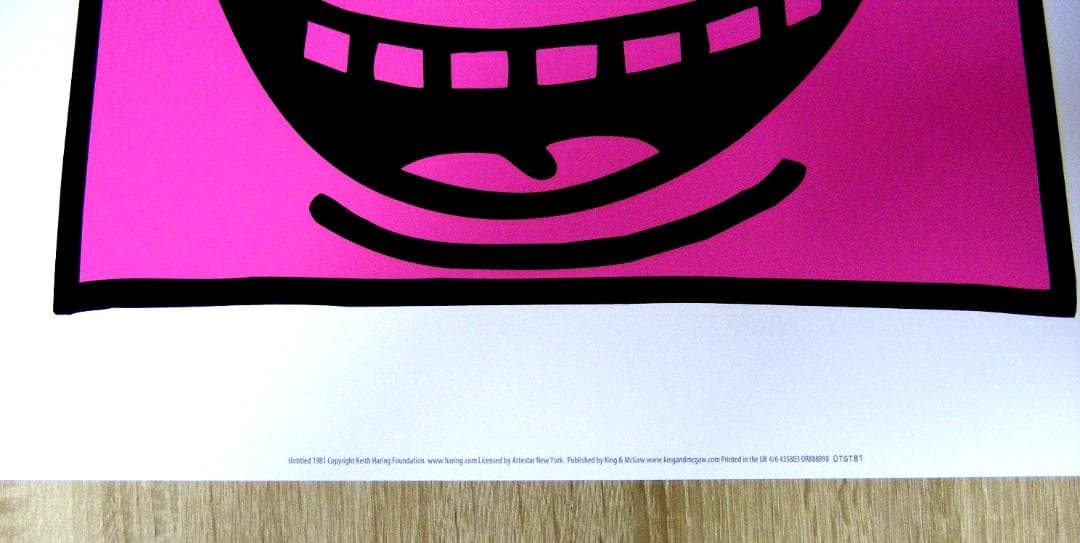 キースヘリング Untitled (face)イギリス製シルクスクリーンポスター