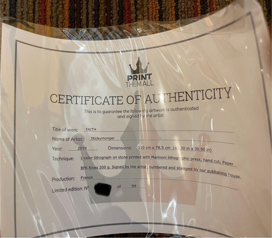 STICKYMONGER スティッキー・モンガー 版画 リトグラフ 99部限定