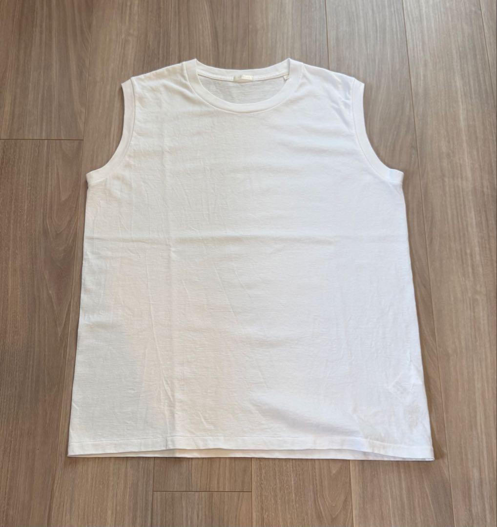 COMOLI コットンジャージ ノースリーブ 2 ホワイト 25SS