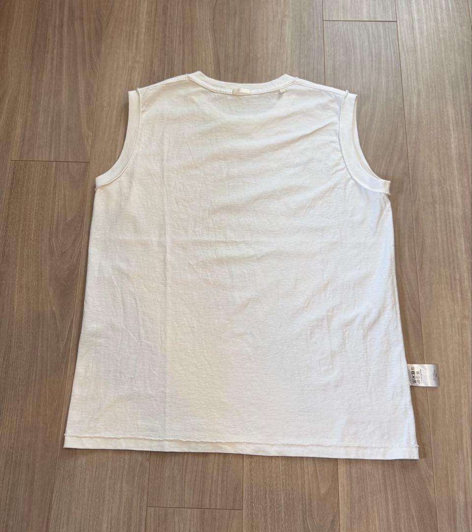 COMOLI コットンジャージ ノースリーブ 2 ホワイト 25SS