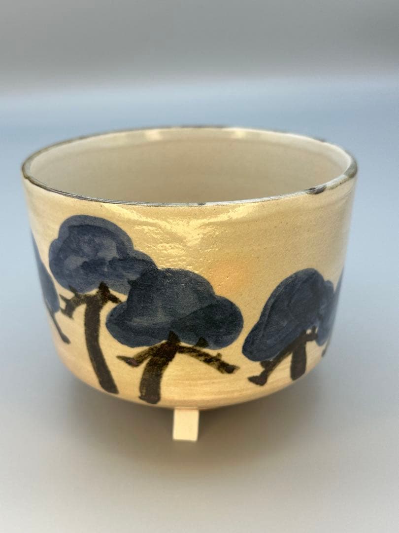 茶道具　茶碗　永楽善五郎　松絵茶碗
