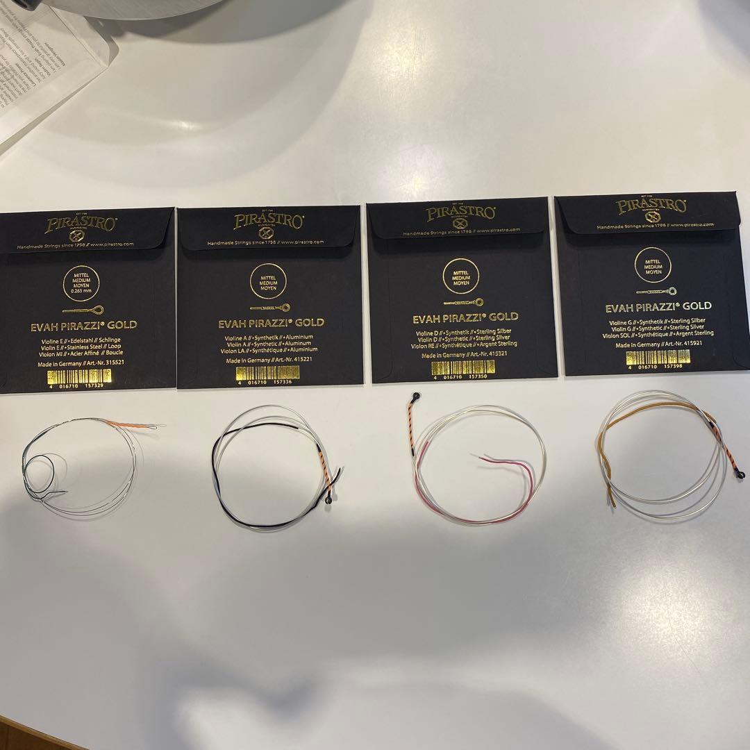 PIRASTRO EVAH PIRAZZI GOLD バイオリン弦 4セット