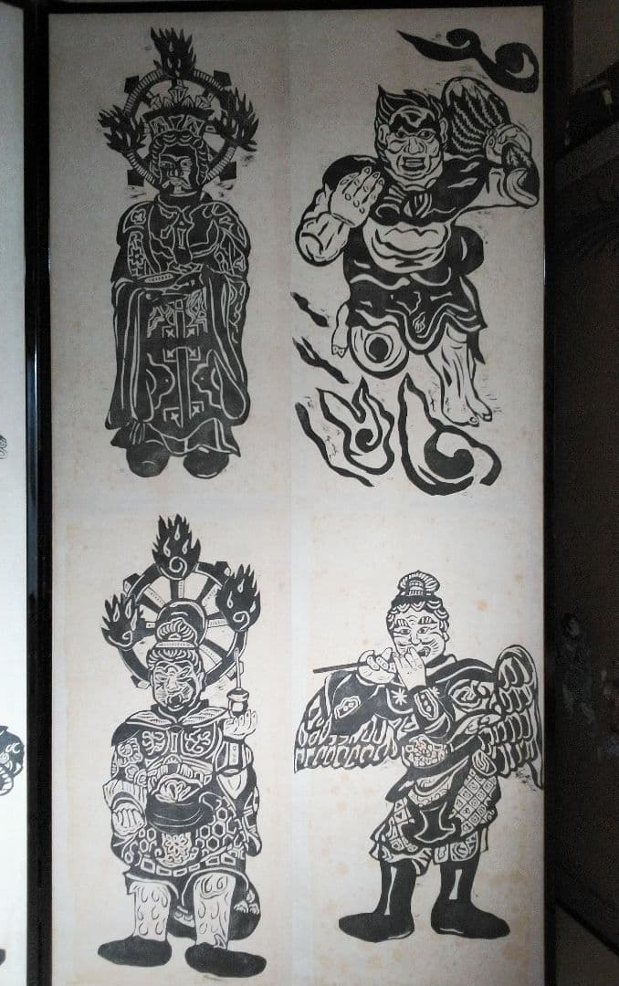 木版画屏風【版画家、原 和雄作品】木版画家・新槐樹社会員・板院展会員