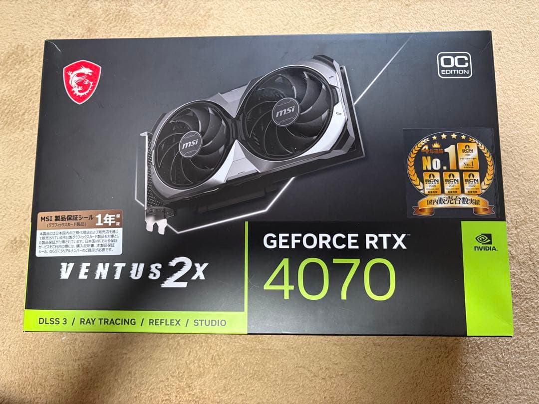 グラフィックボード・グラボ・ビデオカード MSI GeForce RTX 4070 Ventus 2X