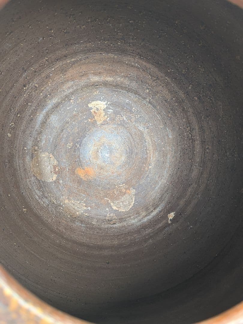 明治～昭和初期 備前焼 三耳壺 三耳壷 花瓶 花入 花器 フラワーベース 置物