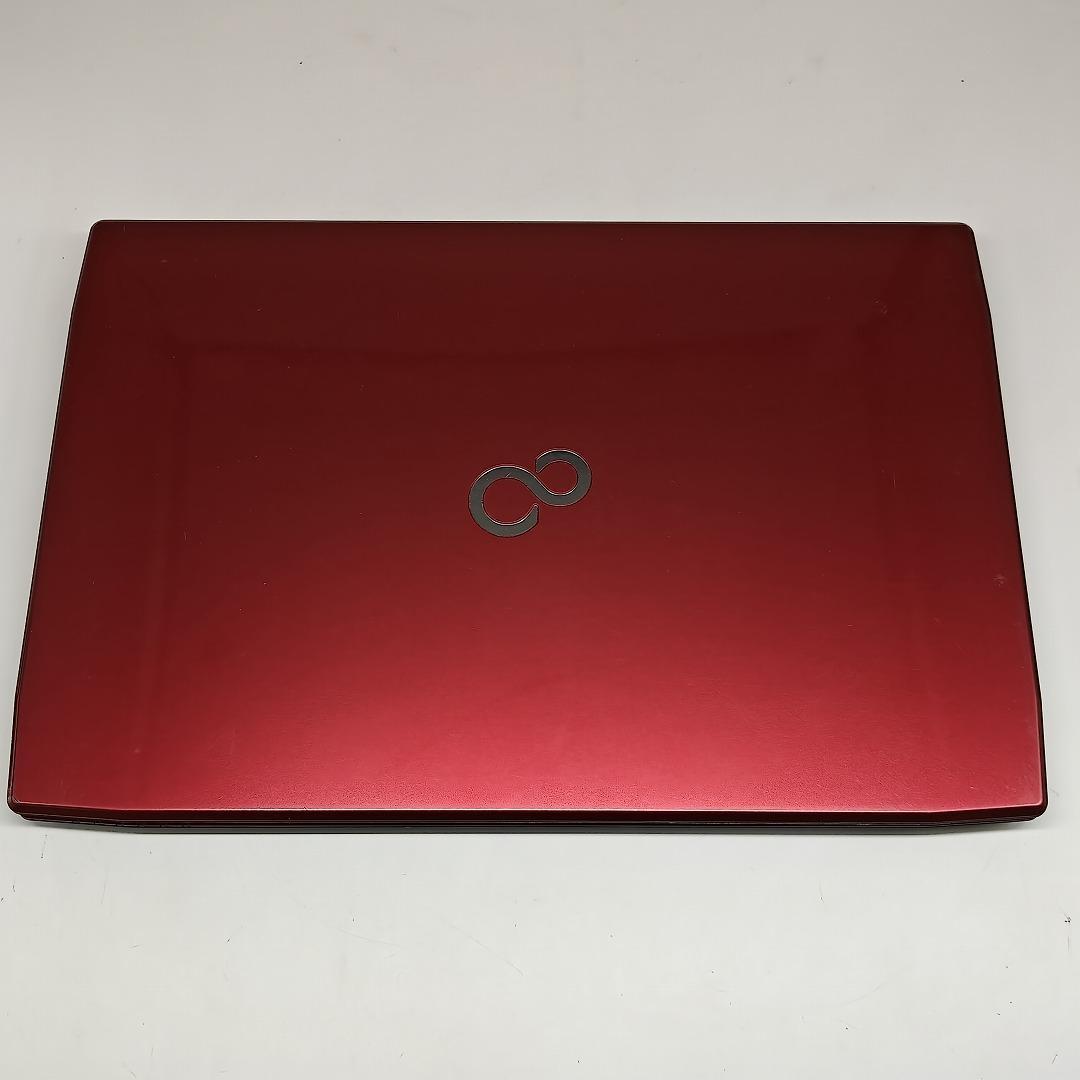 【富士通】AH53 高速i7 SSD256GB 8GB レッド ノートPC