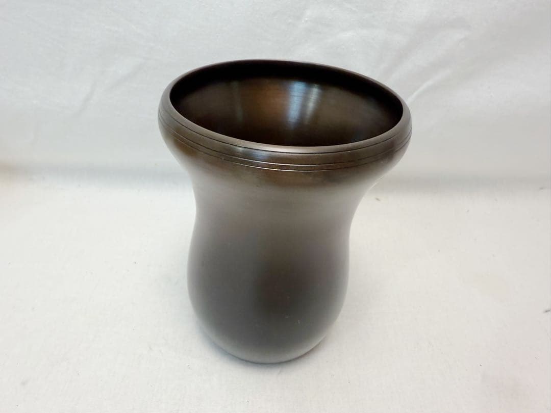 未使用 茶道具 唐銅 槍の鞘 建水 元箱