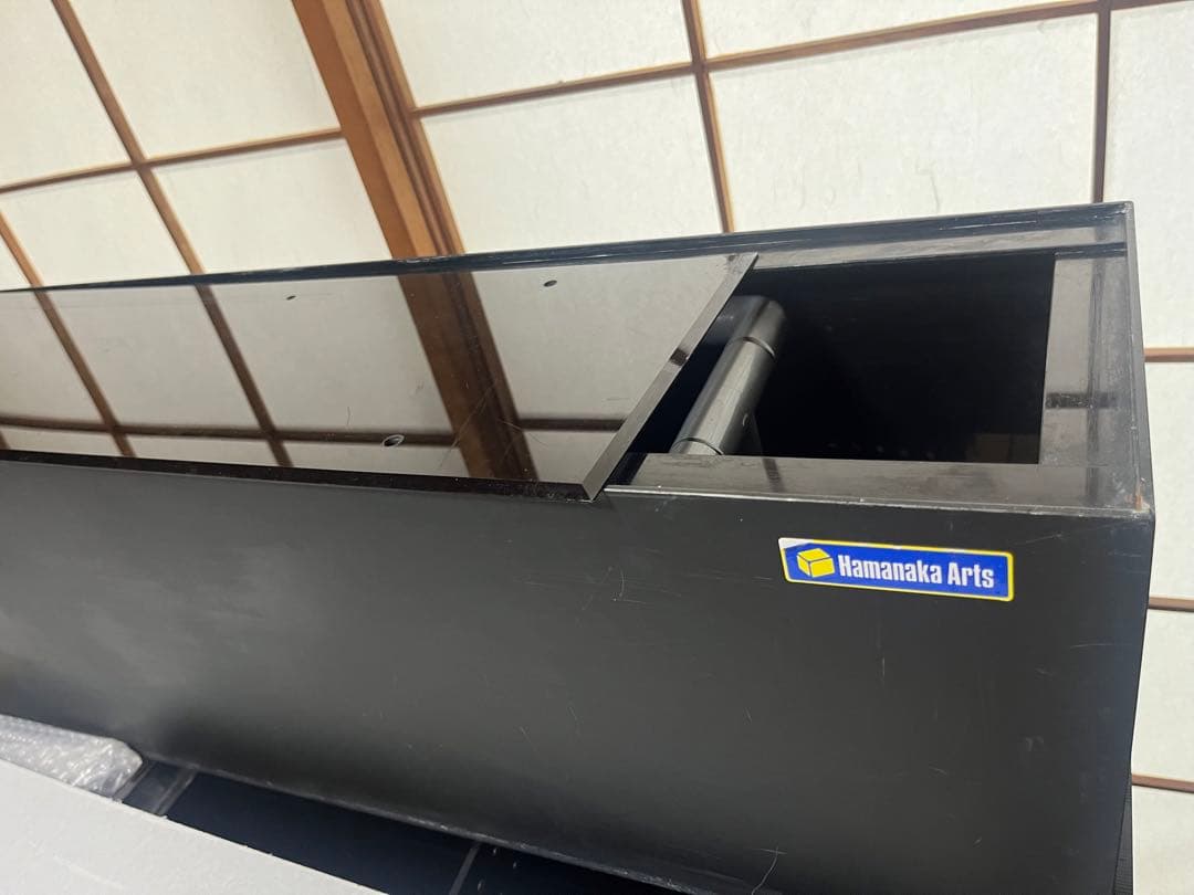 アクリル水槽 1200 4面黒・上部濾過・コーナーカバー・蓋！