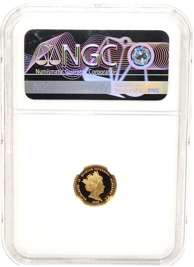 【最高鑑定】スリーグレイセス イギリス 1/4ソブリン 金貨　　エリザベス