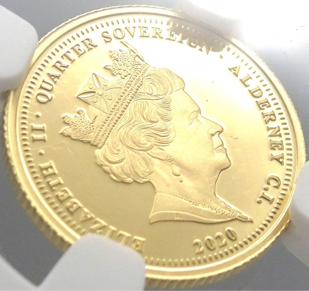 【最高鑑定】スリーグレイセス イギリス 1/4ソブリン 金貨　　エリザベス
