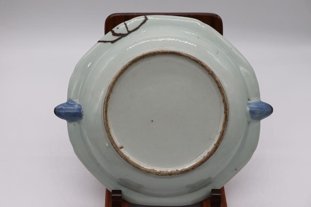 中国　清時代　南京山水紋湯鉢　共箱　送料込み0521