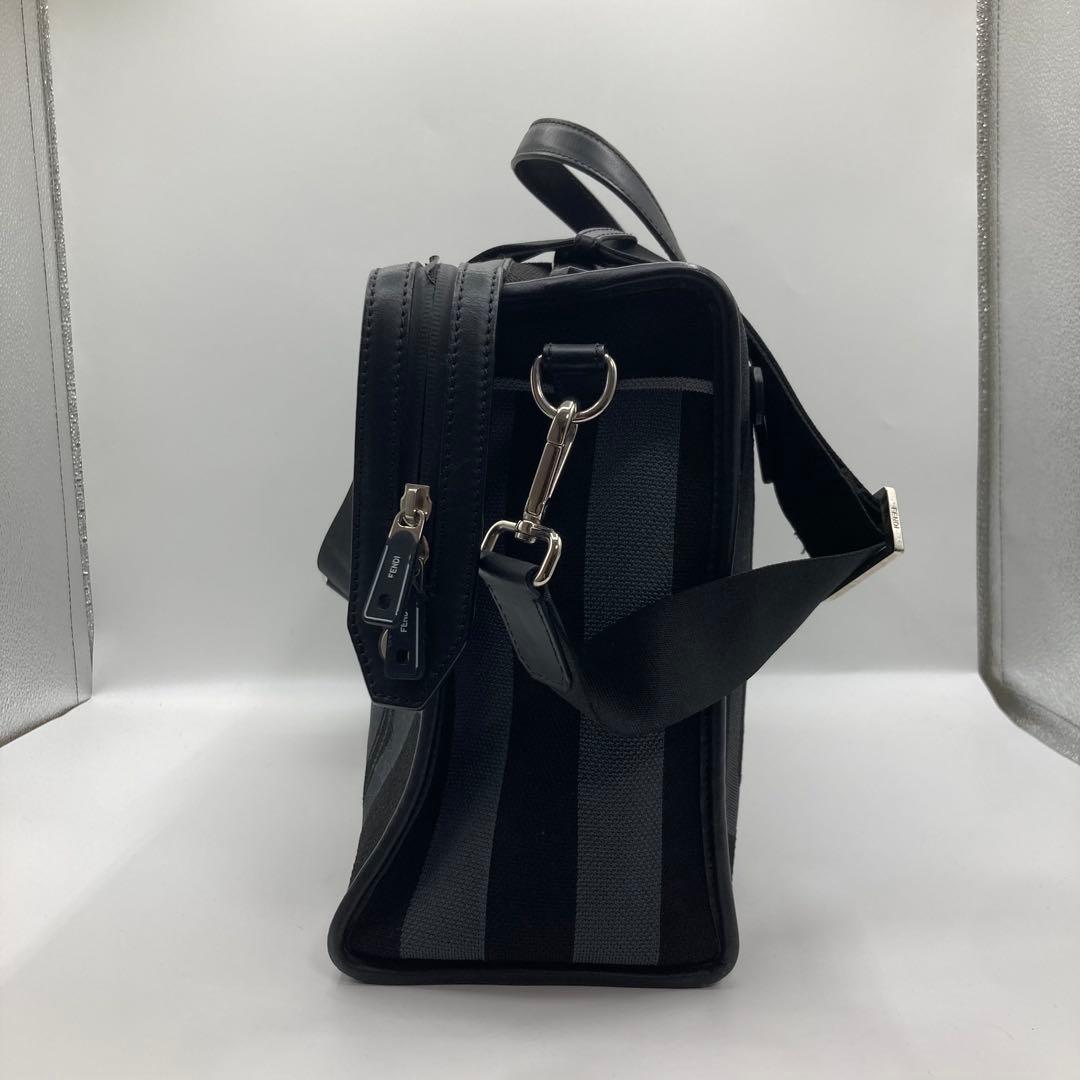 FENDI フェンディ 7VA400 ロゴ メッシュ ビジネスバッグ