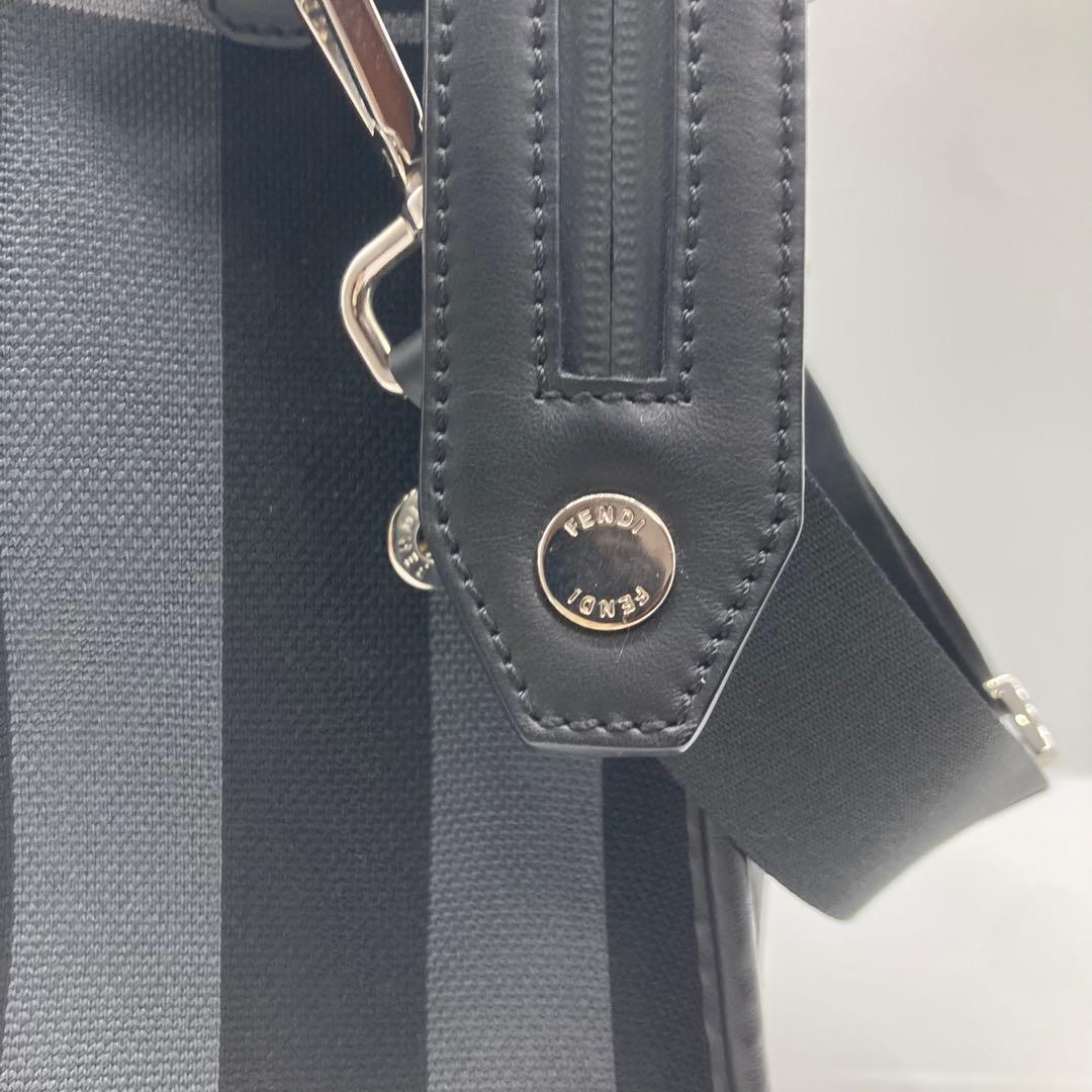 FENDI フェンディ 7VA400 ロゴ メッシュ ビジネスバッグ