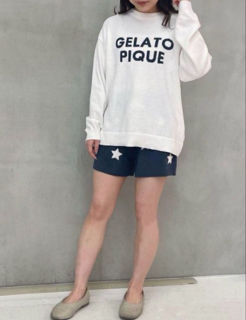 【ジェラートピケ】スターロゴジャガードプルオーバー&ショートパンツSET