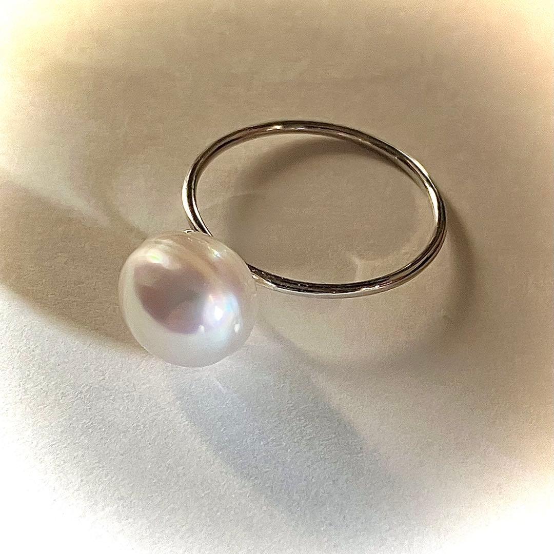 k18WG 白蝶芥子　リング