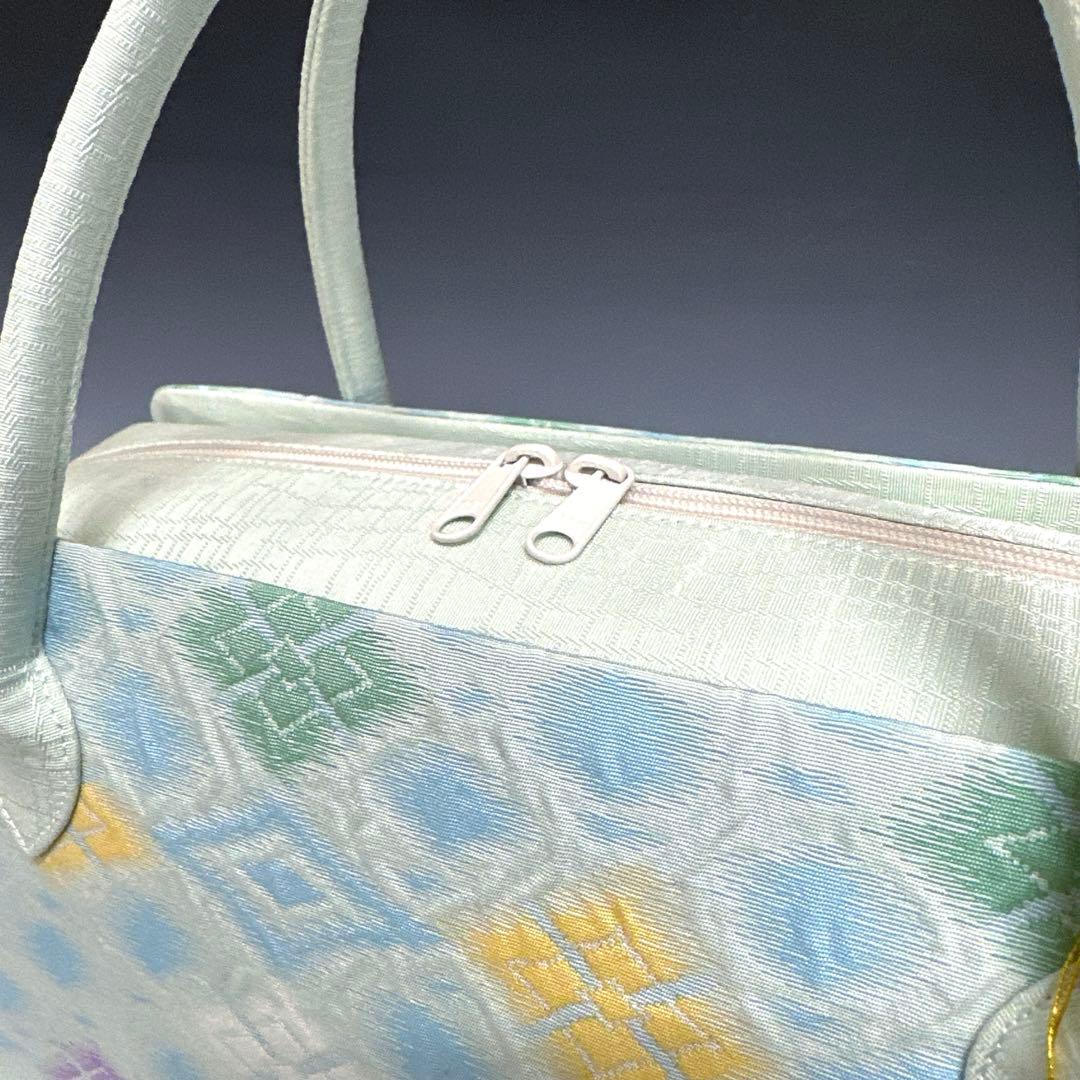 新品未使用 ！！特別セール！！京都 西陣 正絹 帯使用 利休バッグ　25033