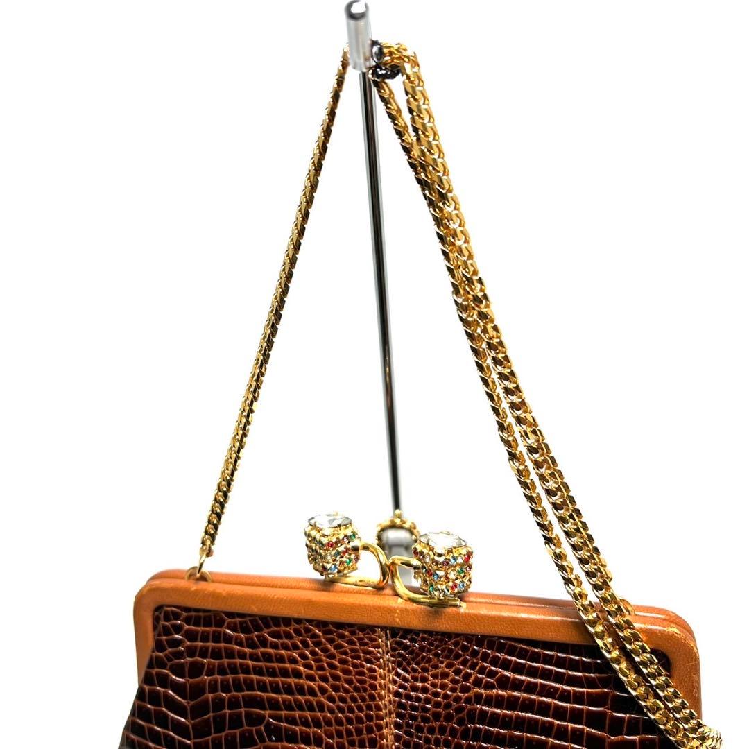 【美品】SANTANGELO ALDO /クロコダイル/ショルダーバッグ