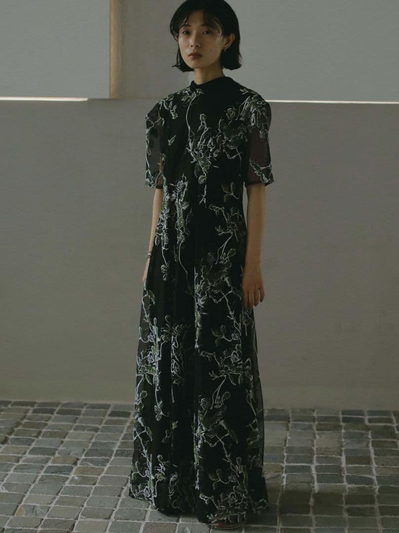 【美品】2WAY WILD ROSE CANVAS ART DRESS　Sサイズ