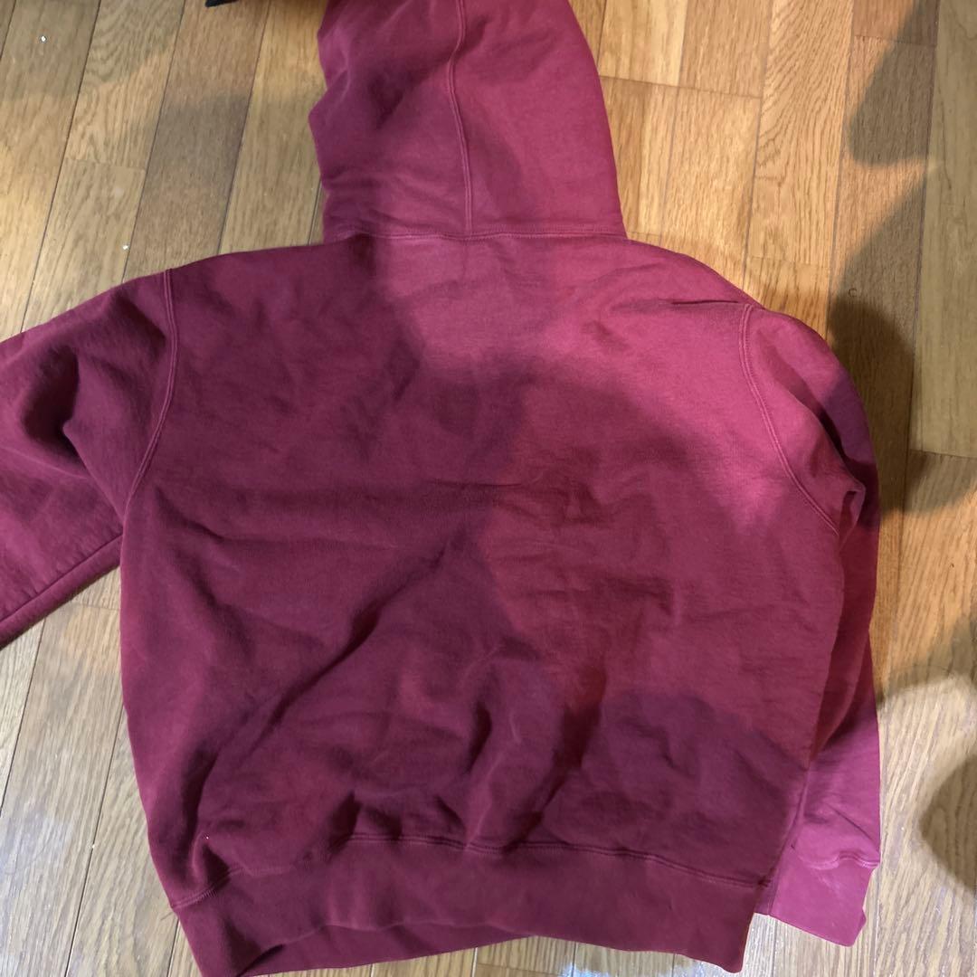 Supreme バーガンディ フード付きパーカー