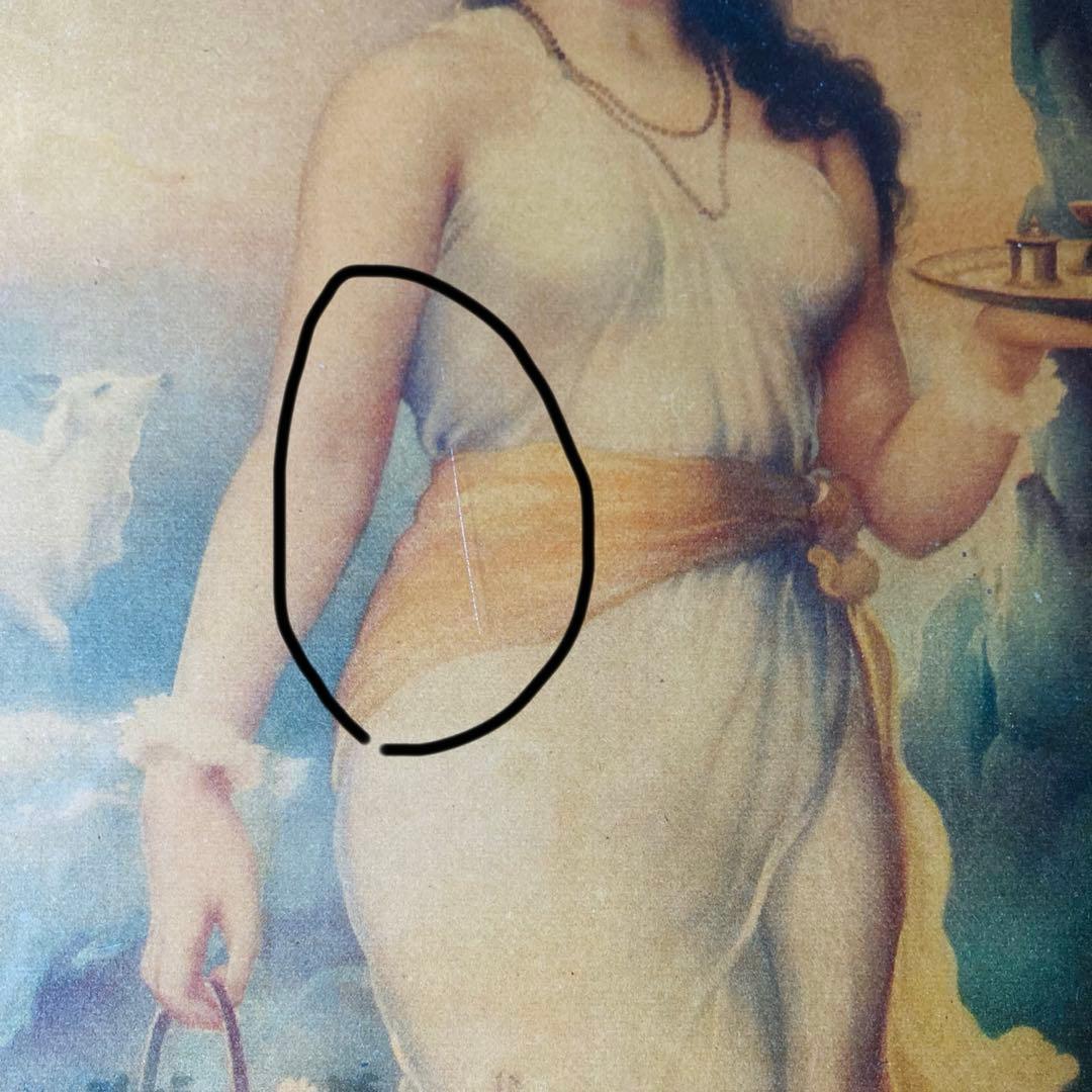 パールヴァティー　シヴァ　額縁付　　　　ビンテージポスター