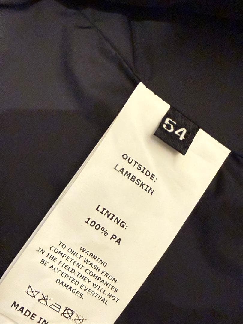 EMMETI JURI エンメティ　ラムレザーシングルライダース 54