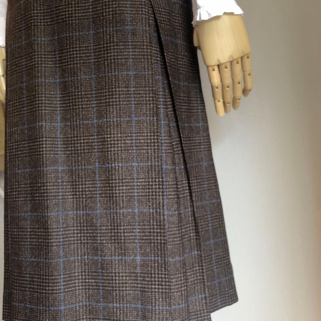 INCOTEX グレンチェック ボックススカート