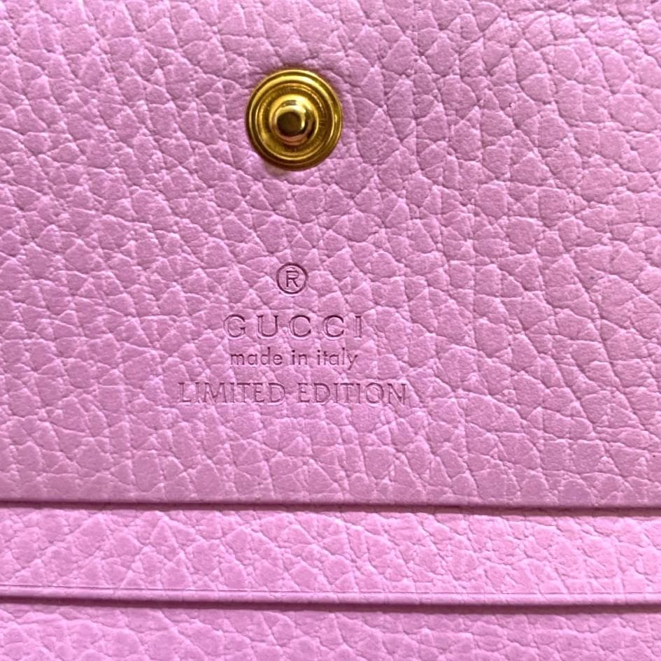 【希少】グッチ 二つ折り財布 ボスコ ピンク マーモント GUCCI