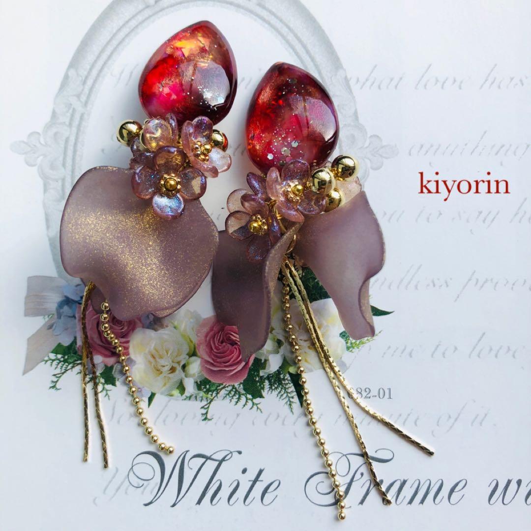 1510 ダークフェアリー　2way ハンドメイド　イヤリング