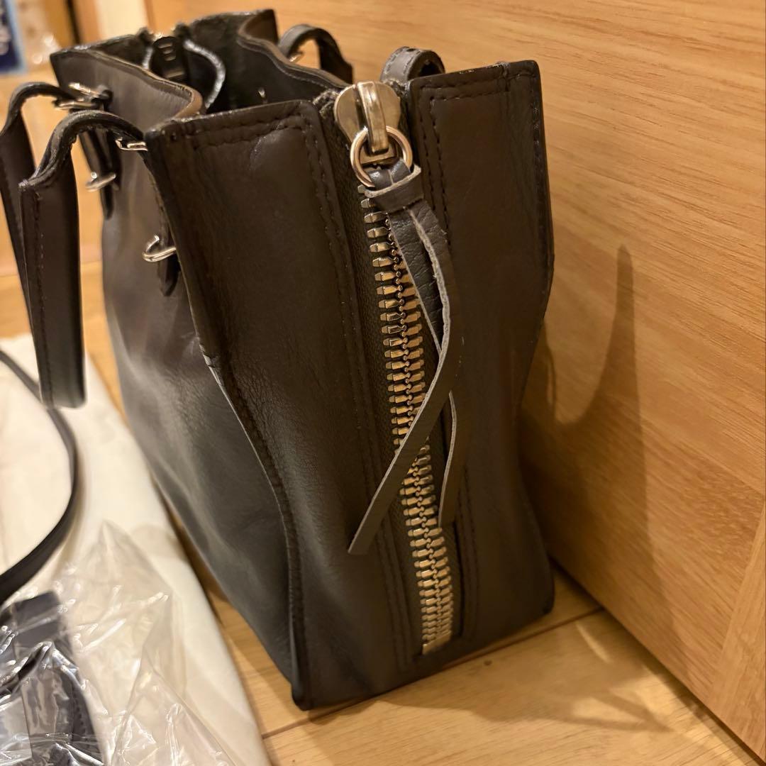 バレンシアガ 2WAYハンドバッグペーパーミニ グレー