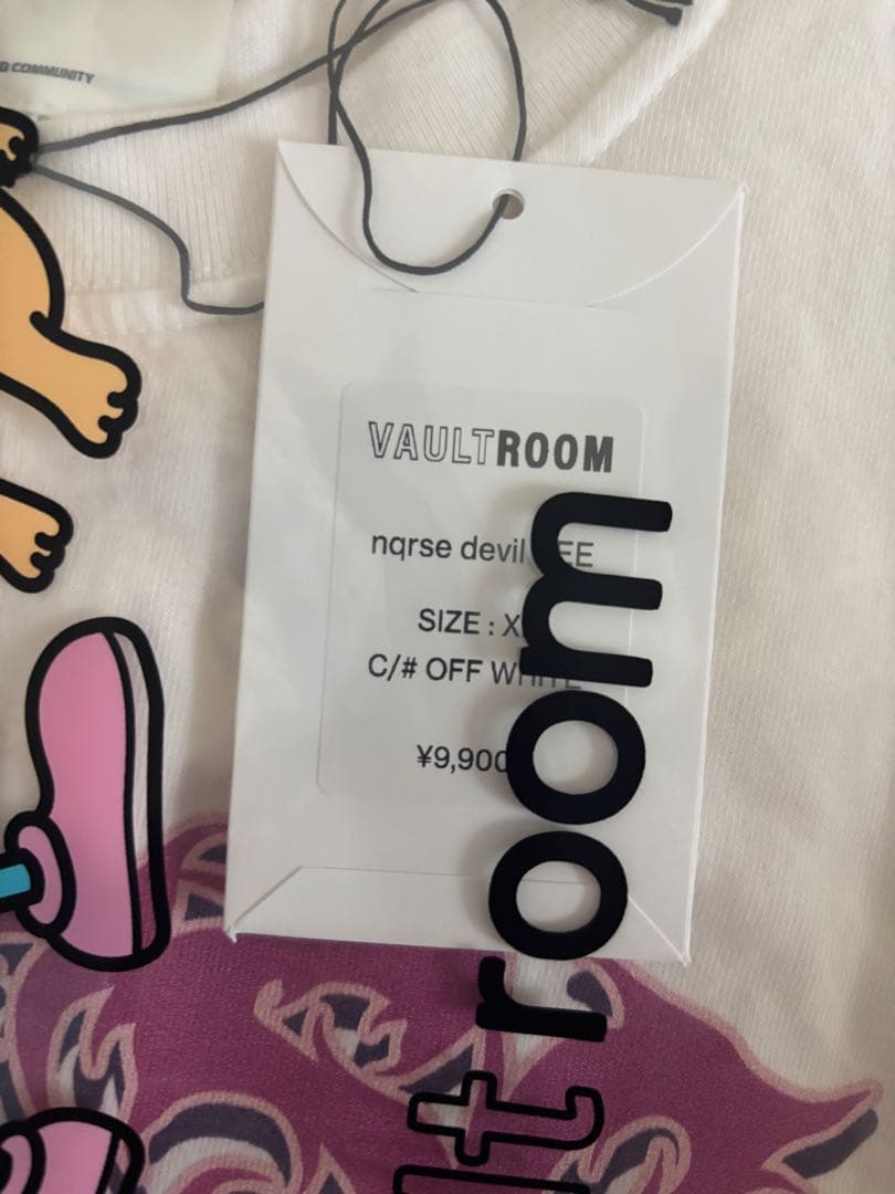 VAULTROOM nqrse devil tee XL オフホワイト