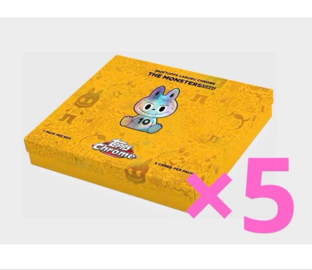 2025 topps chrome labubuアニバーサリー ボックス5BOX