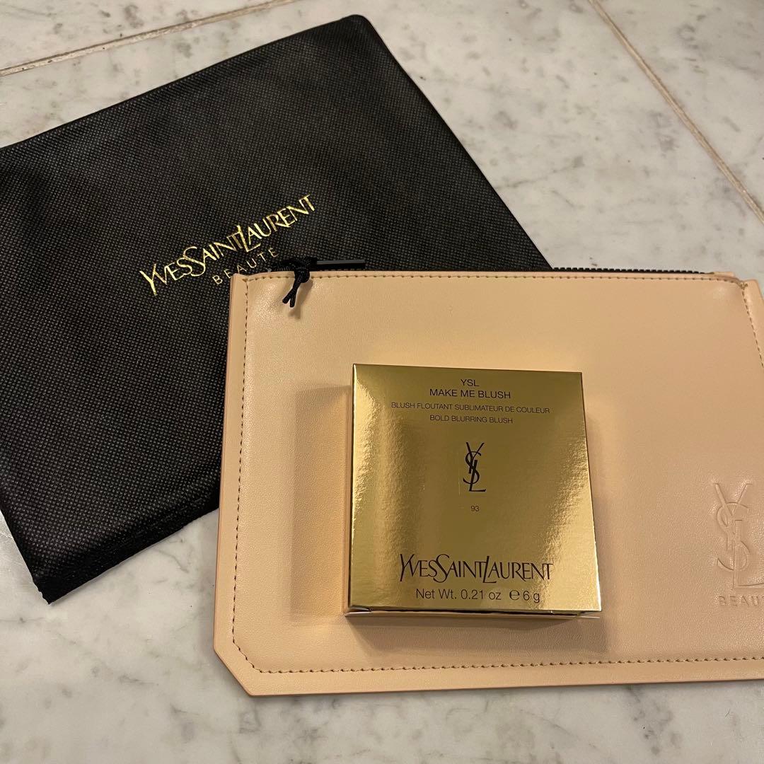 2025新作人気 YSL メイクミーブラッシュパウダー93 YSLポーチ