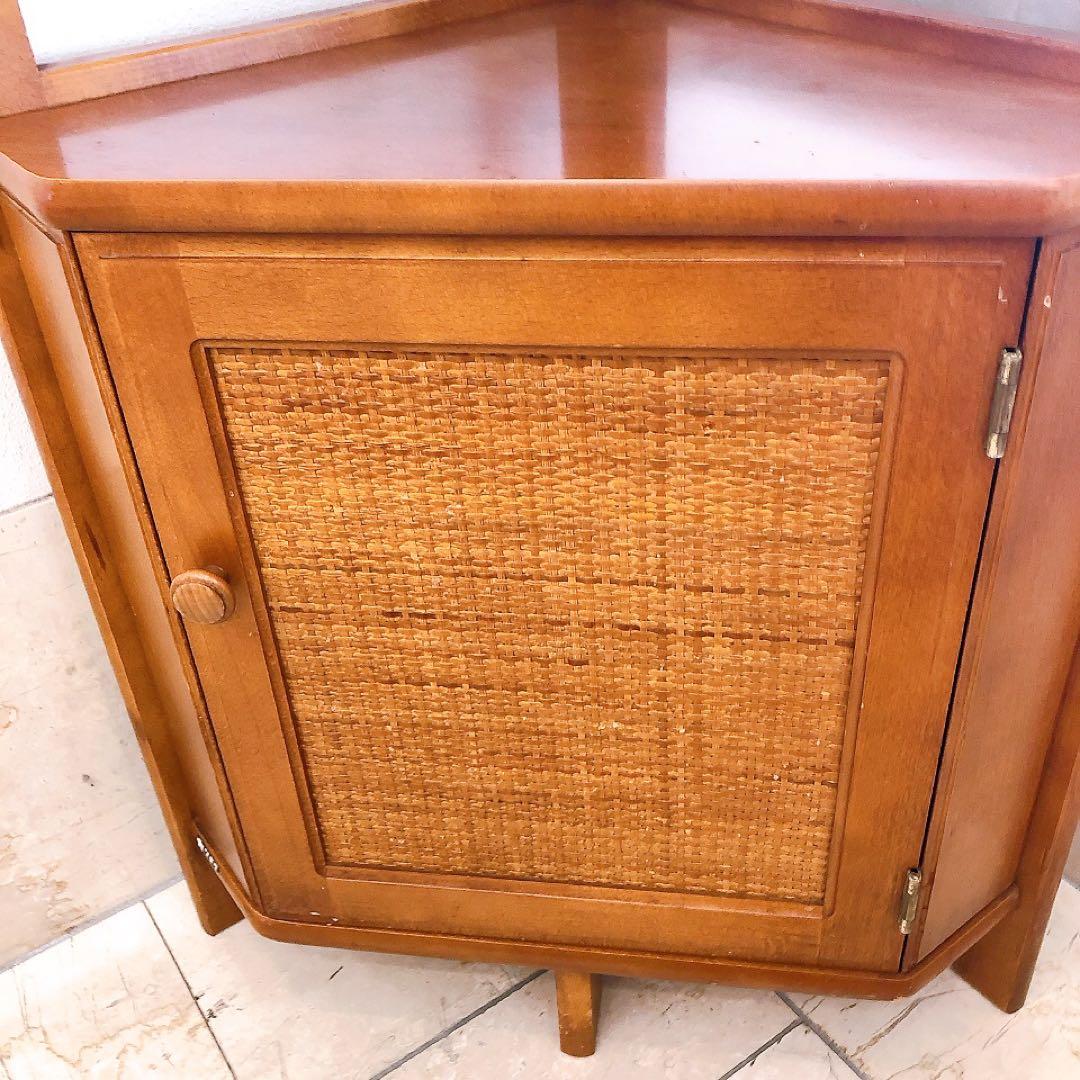 オールドカリモク コーナー台 花台 棚 電話台 ミッドセンチュリー ヴィンテージ